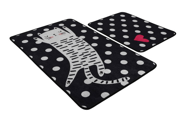 Mijölnir Juego de alfombras de baño Spotted Cat Multicolor Mijölnir Juego de alfombras de baño Spotted Cat Multicolor
